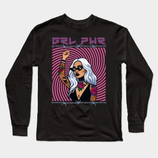 GRL PWR girl power feminist Long Sleeve T-Shirt